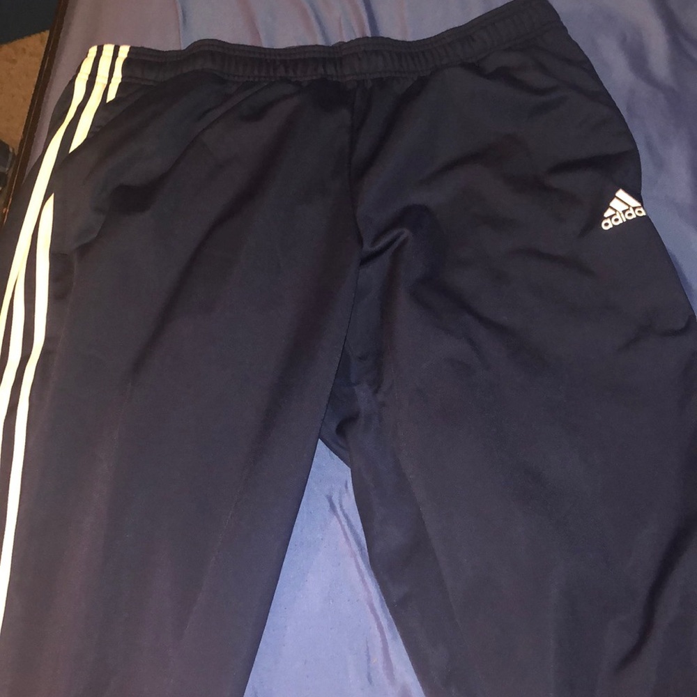 Navy blue adidas pants